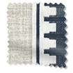 Arlo Oatmeal & Ascott Indigo Curtains サンプルの写真