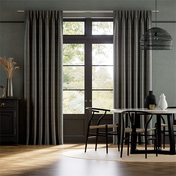 Bijou Linen Gunmetal Grey  カーテン