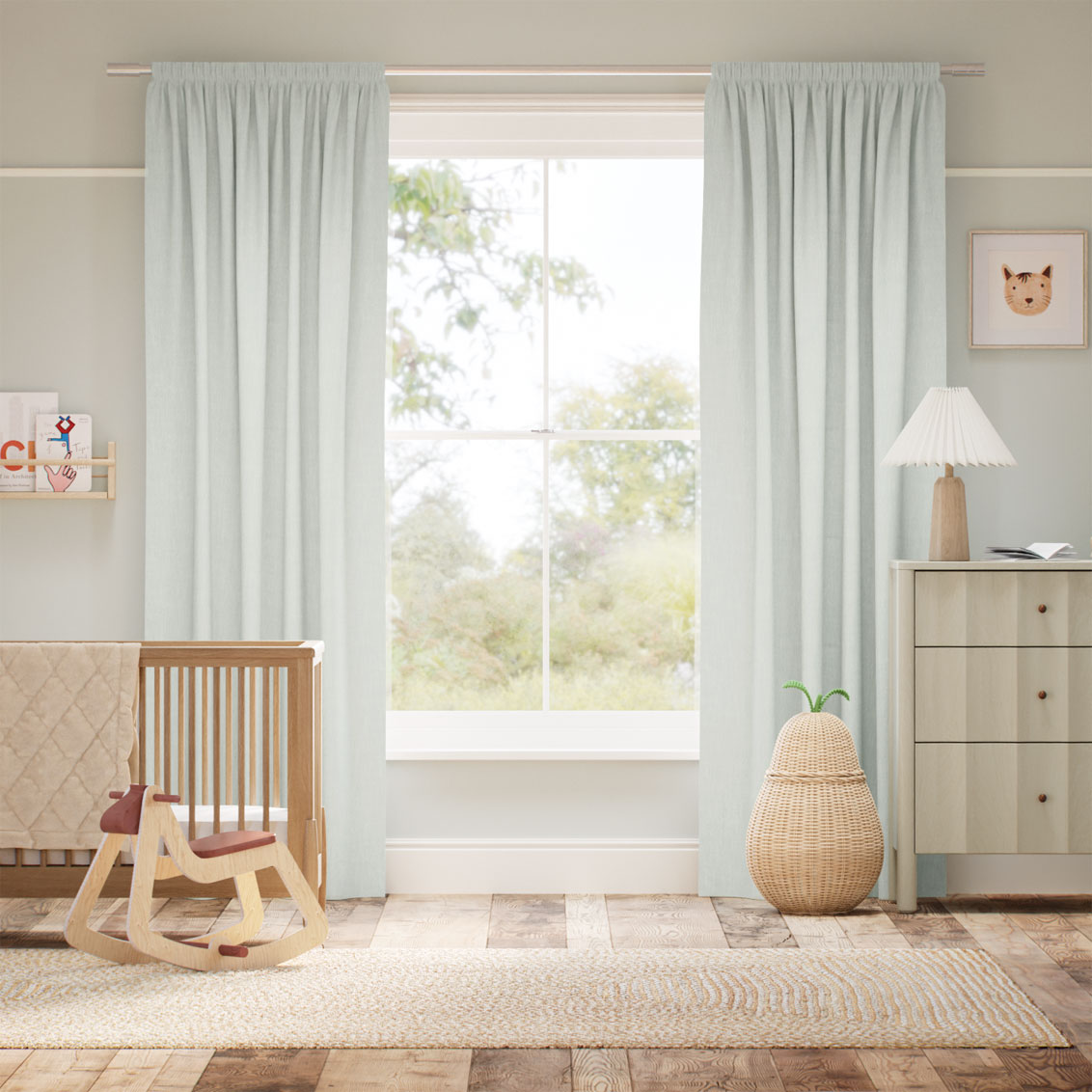 Bijou Linen Mint カーテン