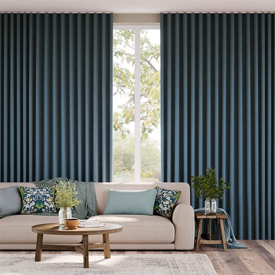 Bijou Linen Nordic Blue  カーテン