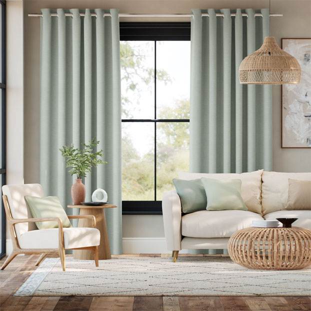 Bijou Linen Seafoam カーテン サムネイル写真