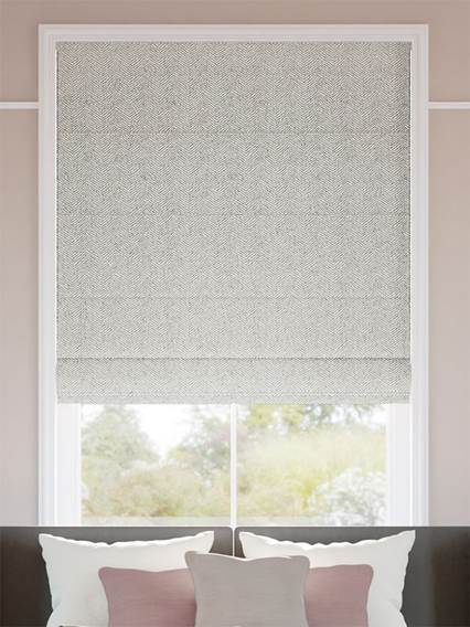 Cassia Silver & White ローマンシェード サムネイル写真