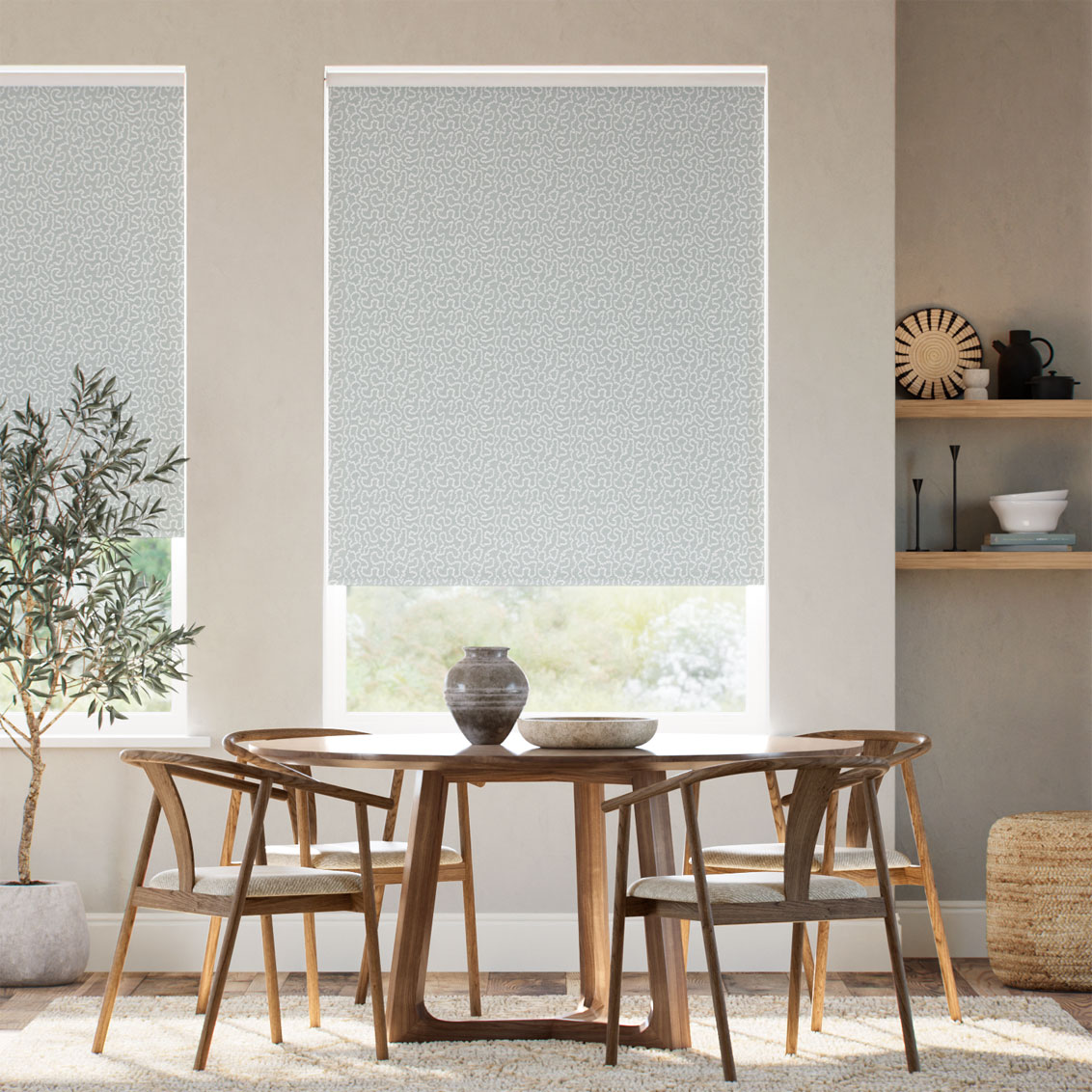 Choices Carina Jacquard Winter Blue Roller Blind