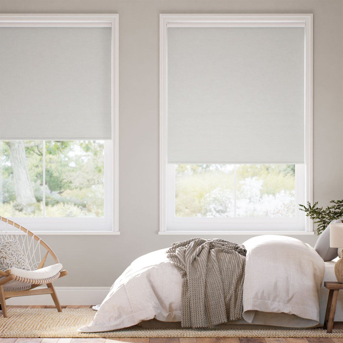 Corfu Blackout Cloud Grey Roller Blind