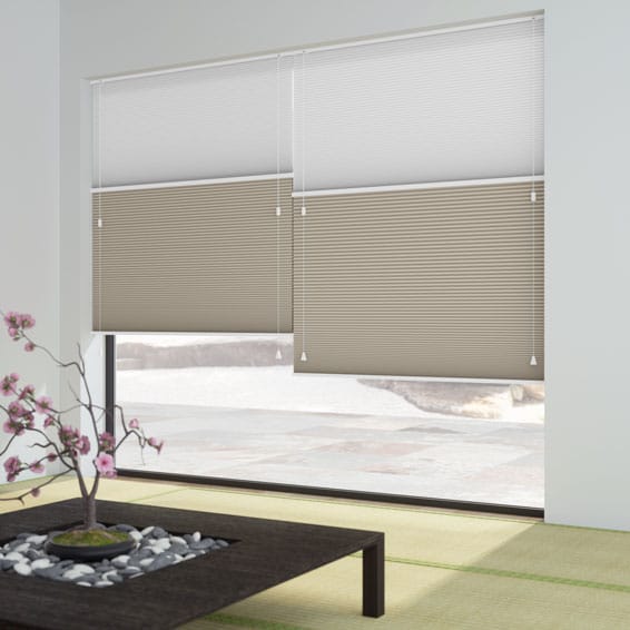 【カーテンレール可】ツインハニカム バスケットウィーブ ハニカムシェード