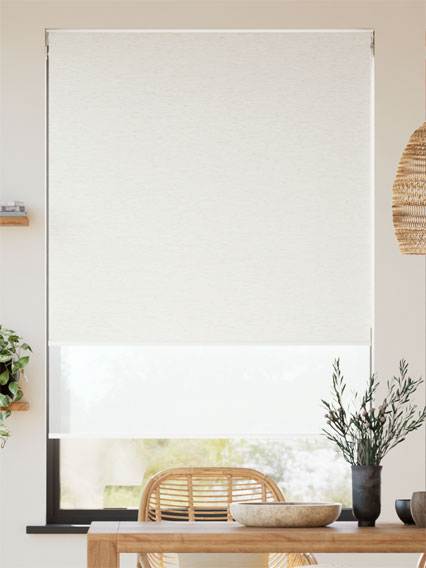 テストダブルロール＜電動つっぱり＞Double Roller Chennai Linen White ダブルロールスクリーン サムネイル写真