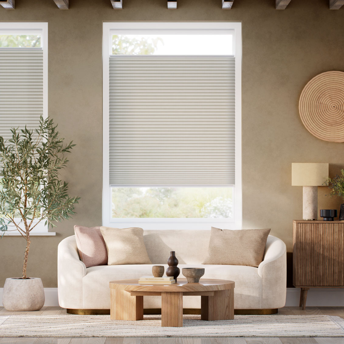 DuoLight Mosaic Warm Grey Stick2Fit Pleated