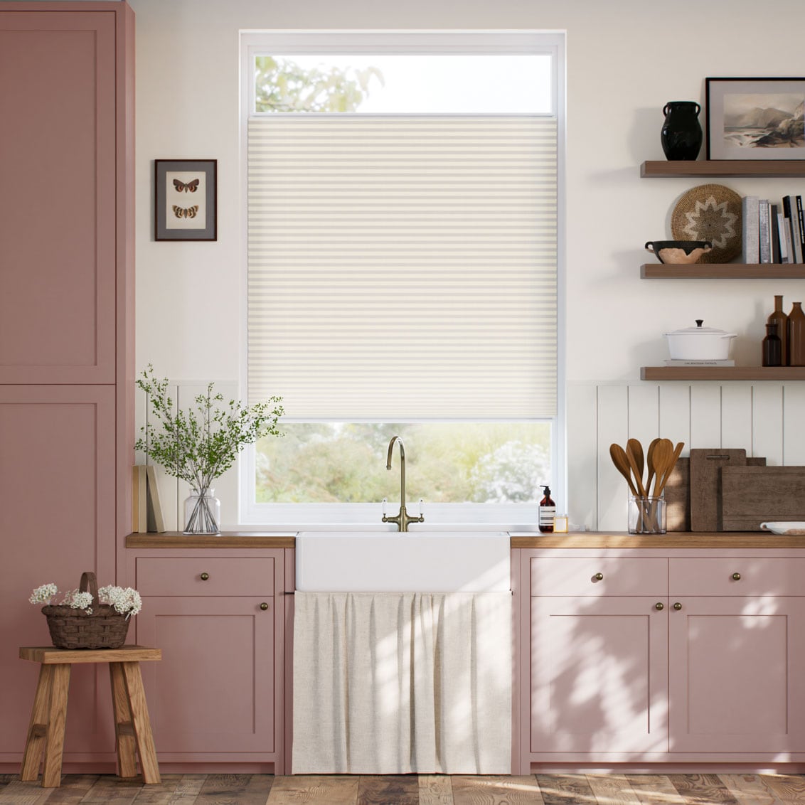 DuoLight Strie Limestone Stick2Fit Pleated