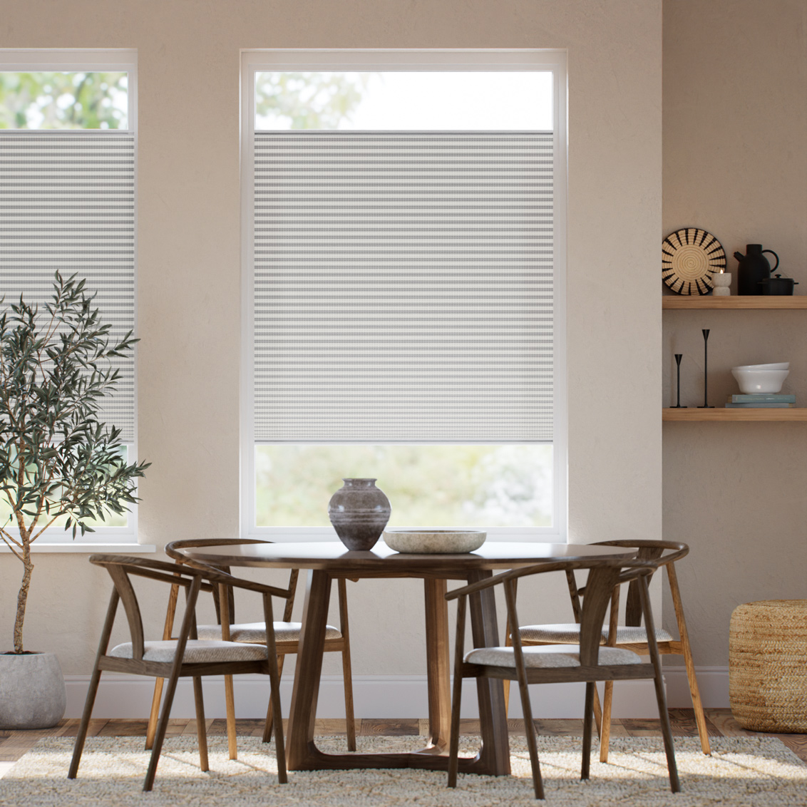 DuoShade Mosaic Cool Grey Stick2Fit Pleated