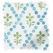 ２Floral Trellis Blue & Green Roller Blind サンプルの写真