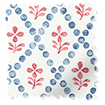 Floral Trellis Blue & Red 見本の写真