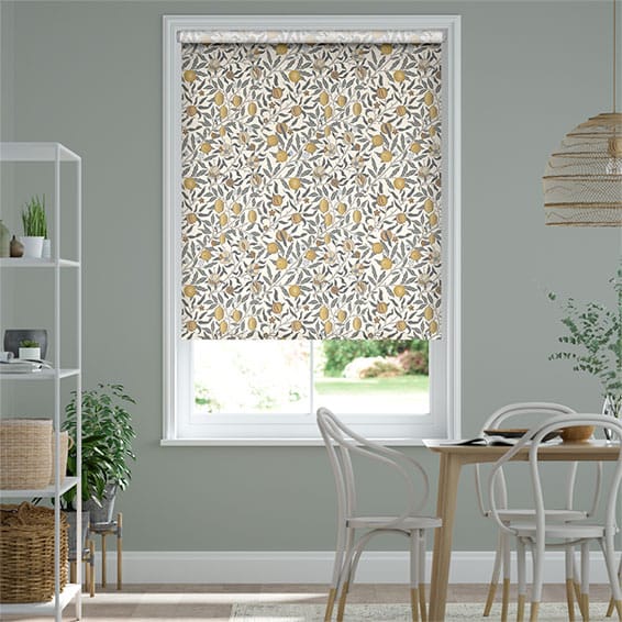 【つっぱり式】ウィリアム・モリス フルーツ プリムローズ ロールスクリーン