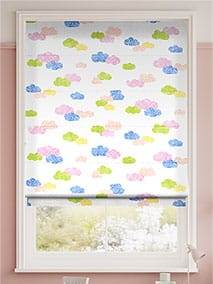 Happy Clouds Summer Brights ローマンシェード サムネイル写真