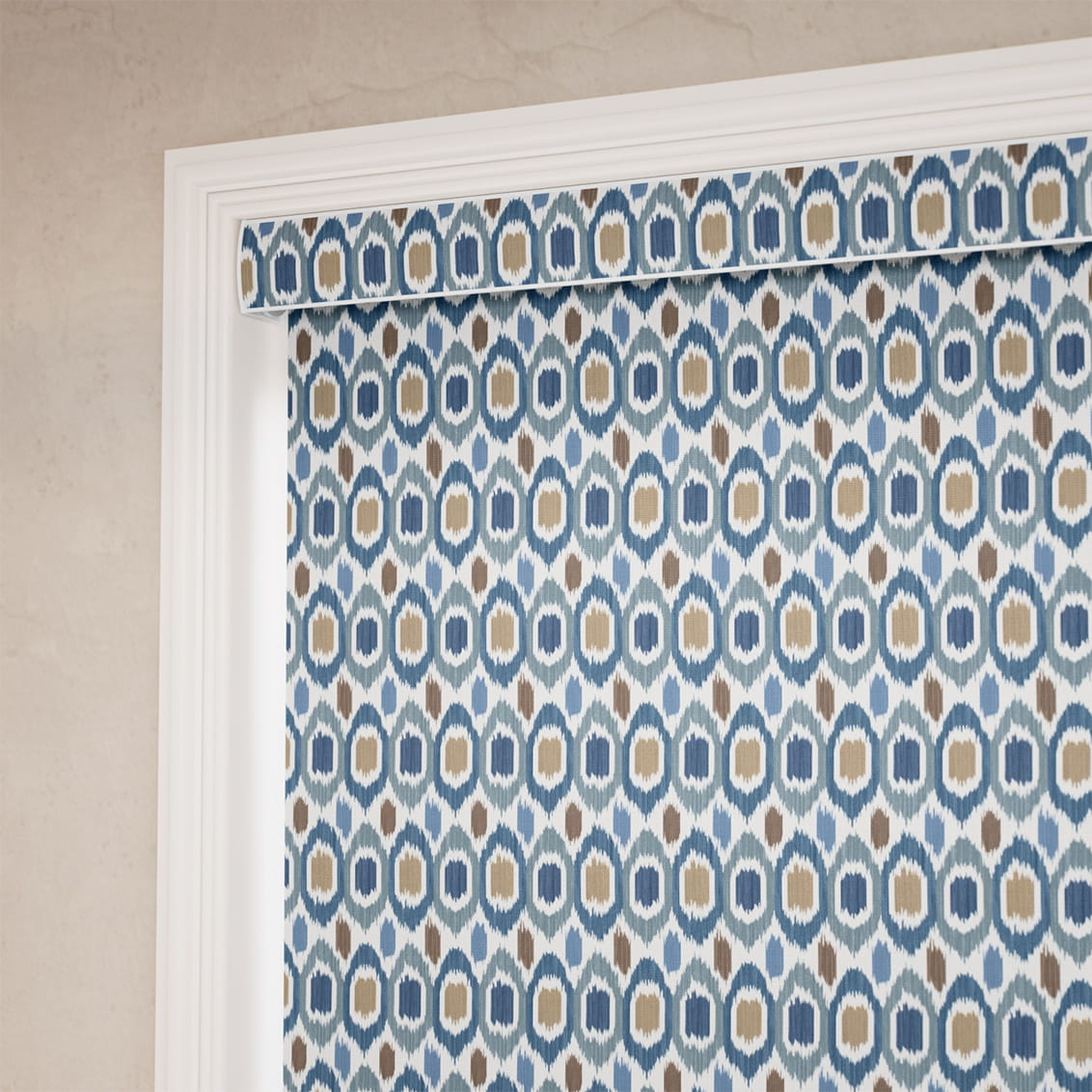 ２Inca Spot Blue Roller Blind