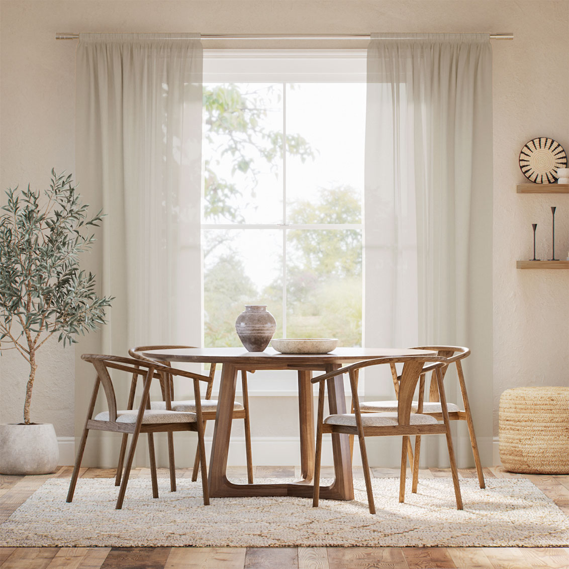 Juno Voile Neutral  Curtains