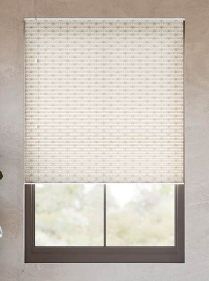 採光ハニカム 麻の葉 白茶 ハニカムシェード サムネイル写真