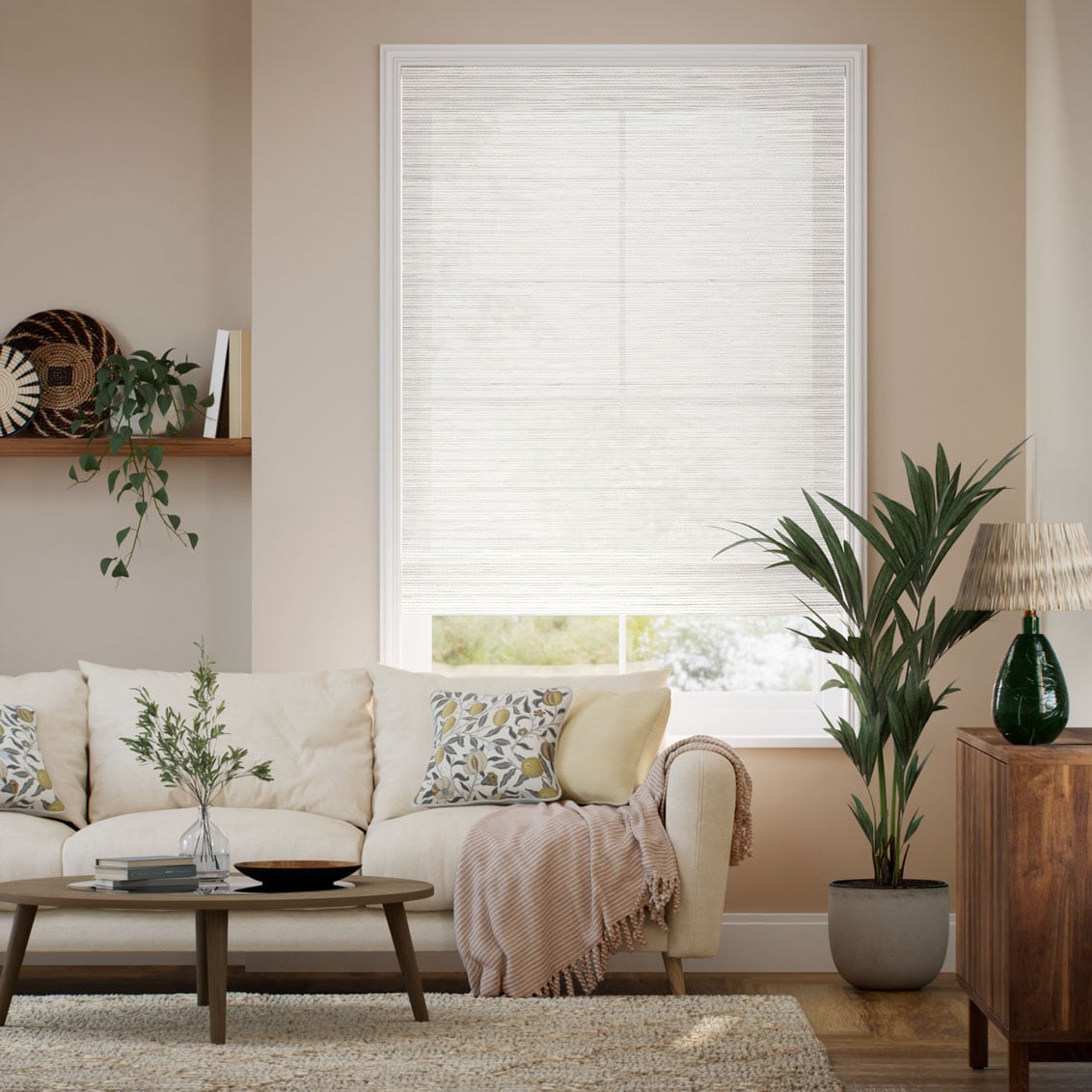 Mendoza Ivory Roman Blind