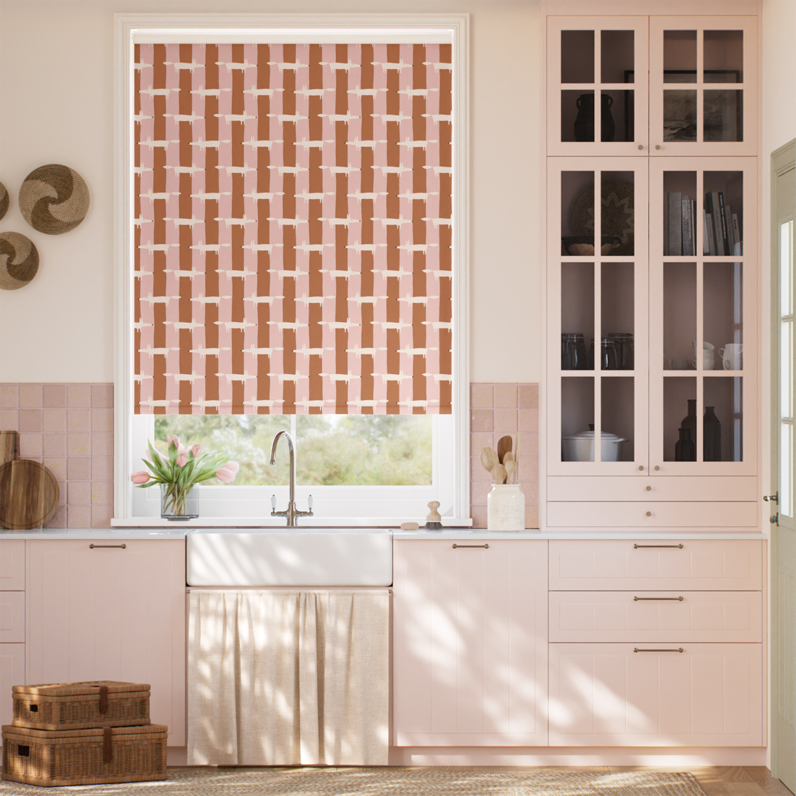 1−2ミスターフォックス・ストライプ　ブラッシュ Roller Blind