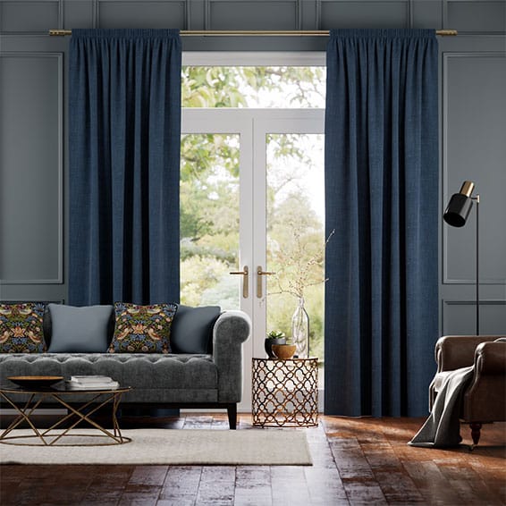 Paleo Linen Vintage Indigo Curtains
