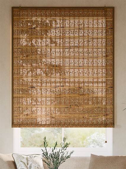 Rosario Chestnut & Demerara Roll Up Woven Wood サムネイル写真