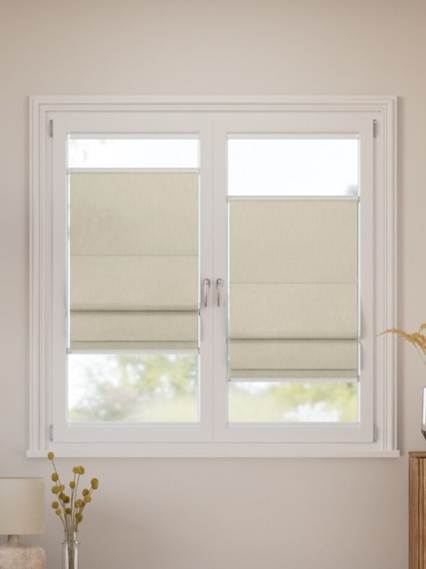 【窓貼りタイプ】ビジュリネン ラテ Top Down Bottom Up Stick2Fit Roman Blind サムネイル写真