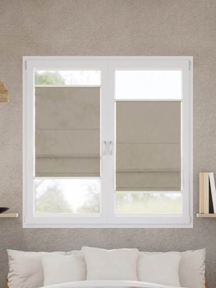 【窓貼りタイプ】ビジュリネン トープ  Top Down Bottom Up Stick2Fit Roman Blind サムネイル写真