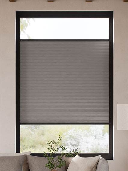 【窓貼りタイプ】遮光 ダークグレー ハニカム Stick2Fit Pleated サムネイル写真
