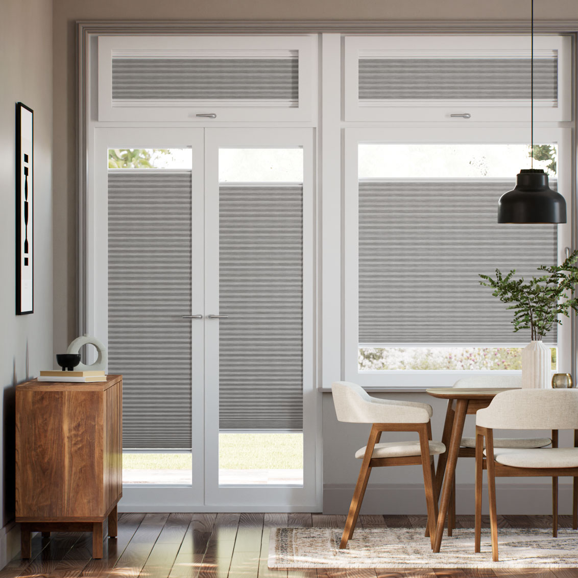 Stick2Go DuoShade Grain Urban Grey Stick2Fit Pleated