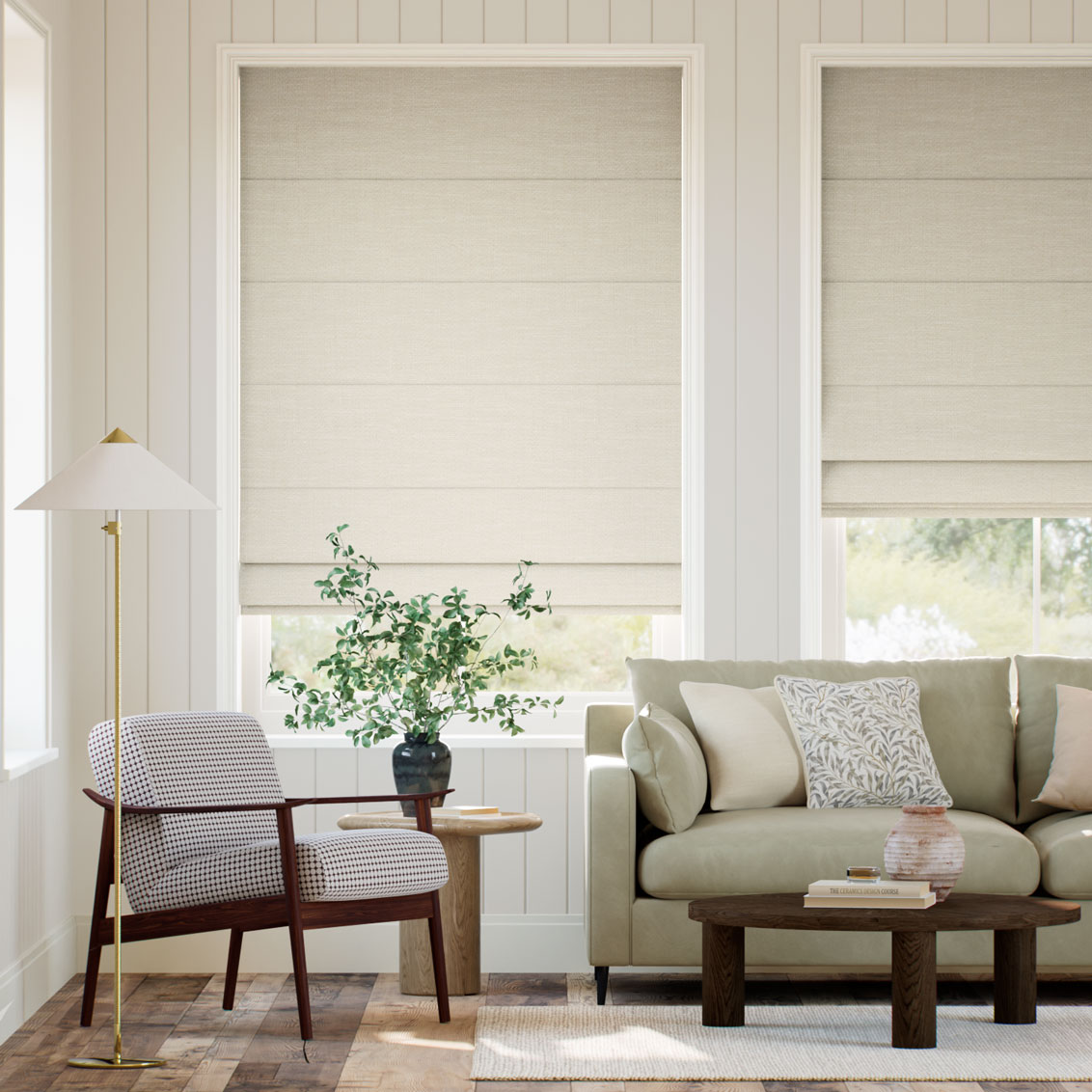 Sydney Biscuit Roman Blind