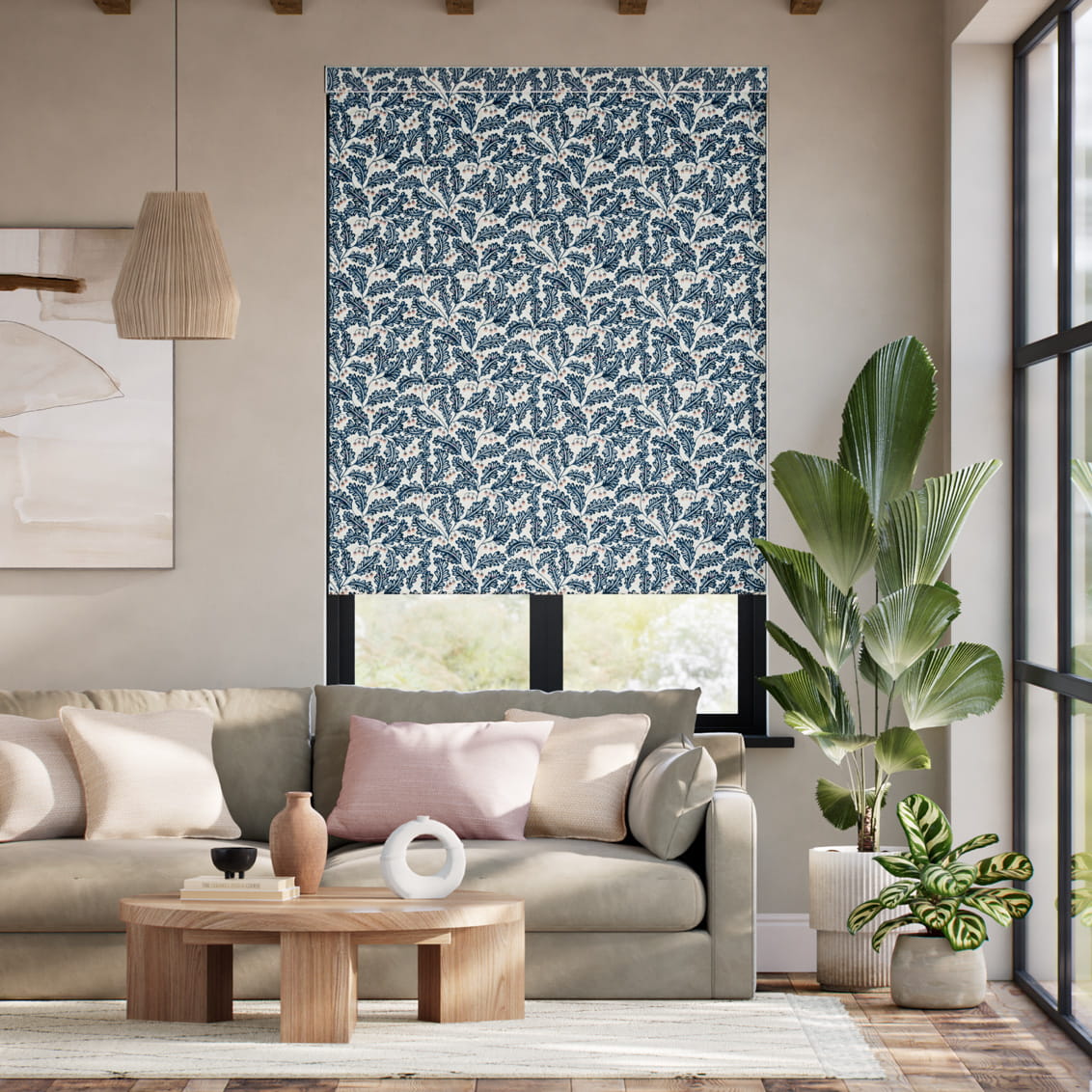 ３The Acorn Tree Midnight Roller Blind