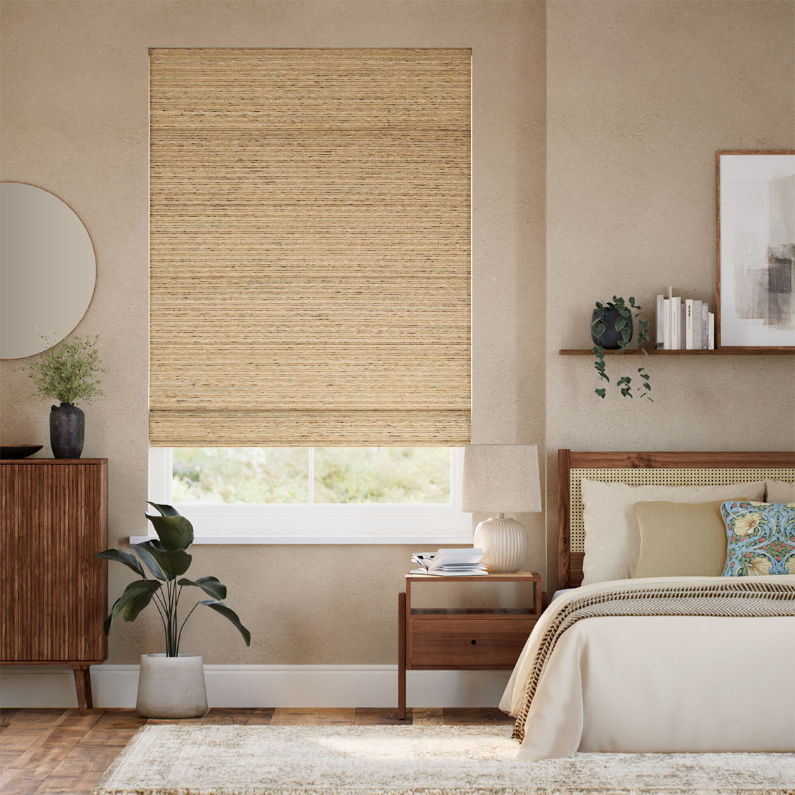 Toluca Cedar Roman Blind