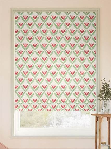 Tulip Trellis Blush ローマンシェード サムネイル写真