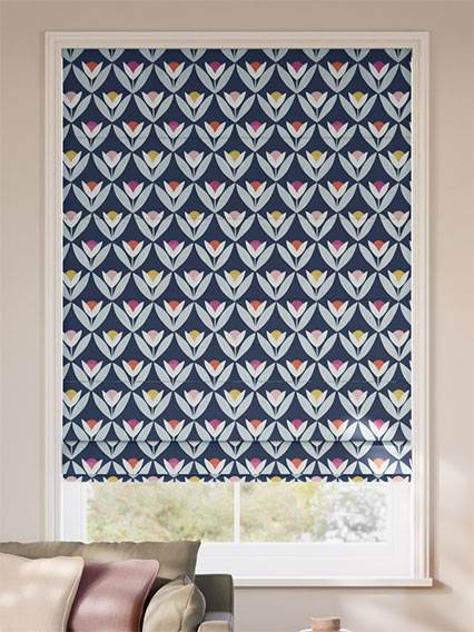 Tulip Trellis Twilight ローマンシェード サムネイル写真